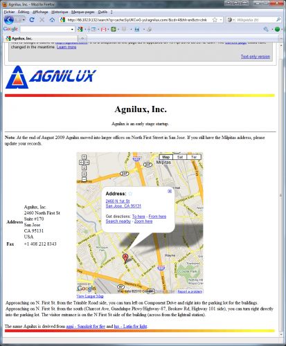 Site web d'Agnilux