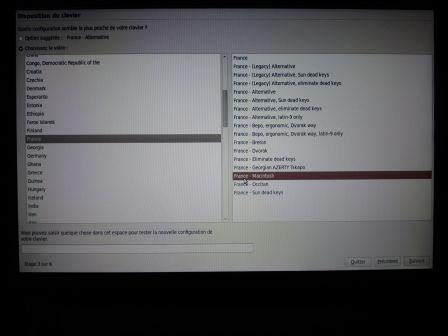 Choix du mapping clavier Ubuntu
