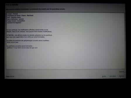 Récapitulatif d'installation Ubuntu