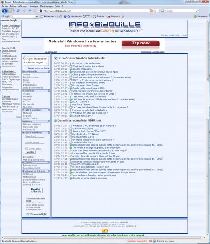 Infobidouille v2 - Firefox