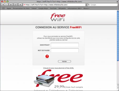 Free WiFi - Authentification