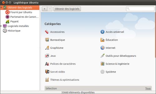 Ubuntu 11.04 : Logithèque