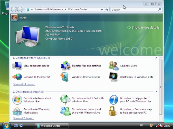 Windows Vista : quinzième étape de l'installation / install's fifteenth step