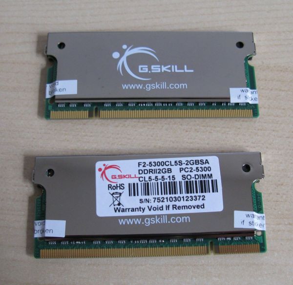 G.skill DDR2 : avec radiateur / with heatsink