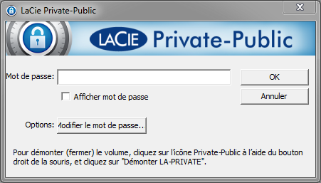 LaCie Private-Public : montage du volume