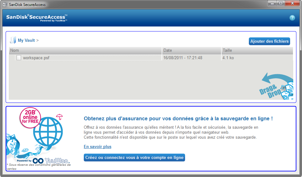 SanDisk SecureAccess : le coffre-fort