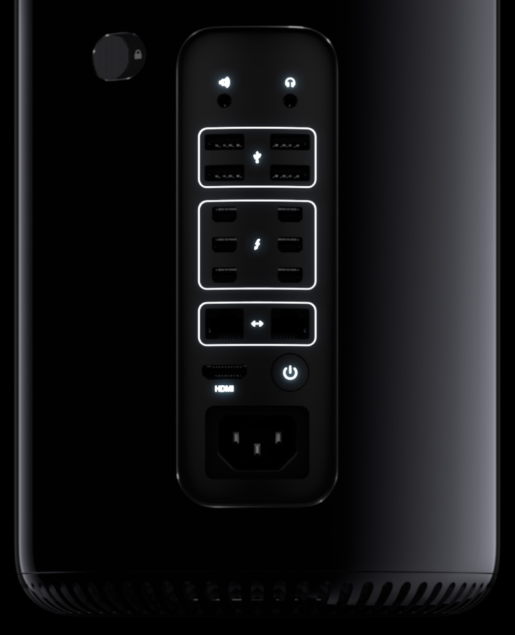 La connectique du nouveau Mac Pro