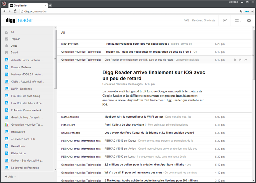 Digg Reader