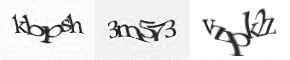 Exemples de CAPTCHA