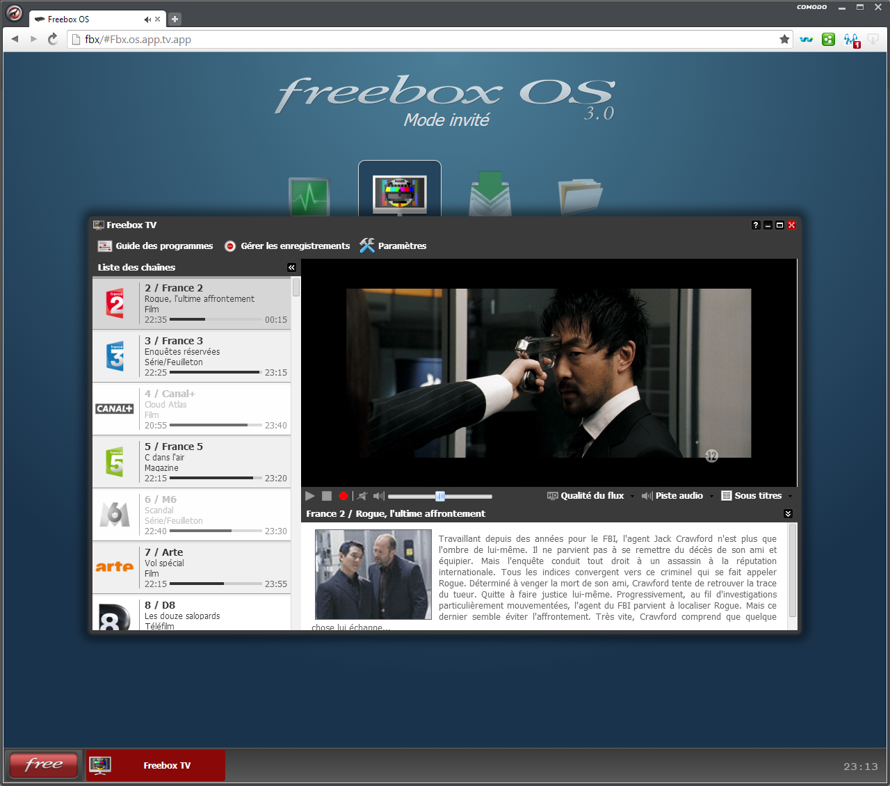 La TV dans Freebox OS