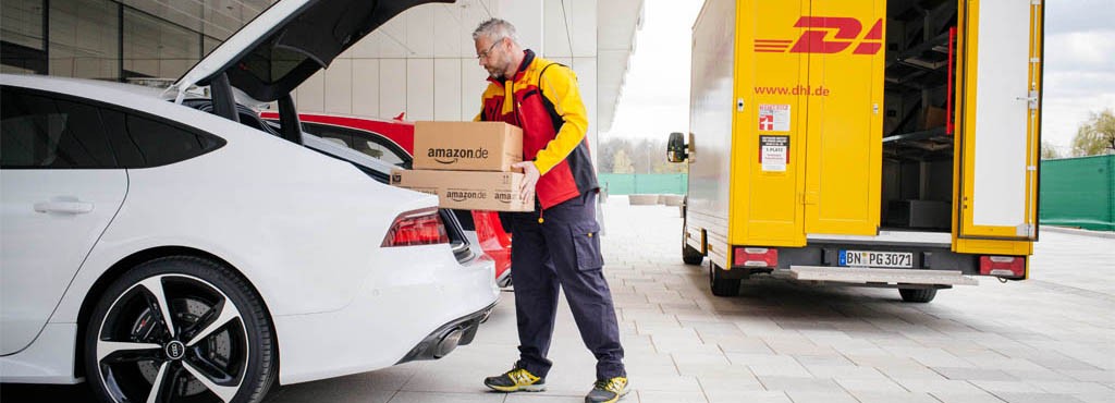 Livraison Amazon dans le coffre de voiture