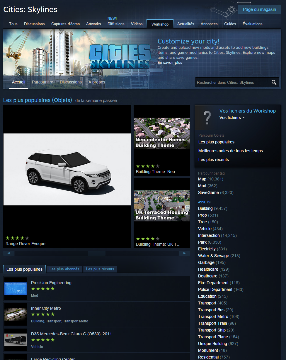 Le Workshop de Cities : Skylines