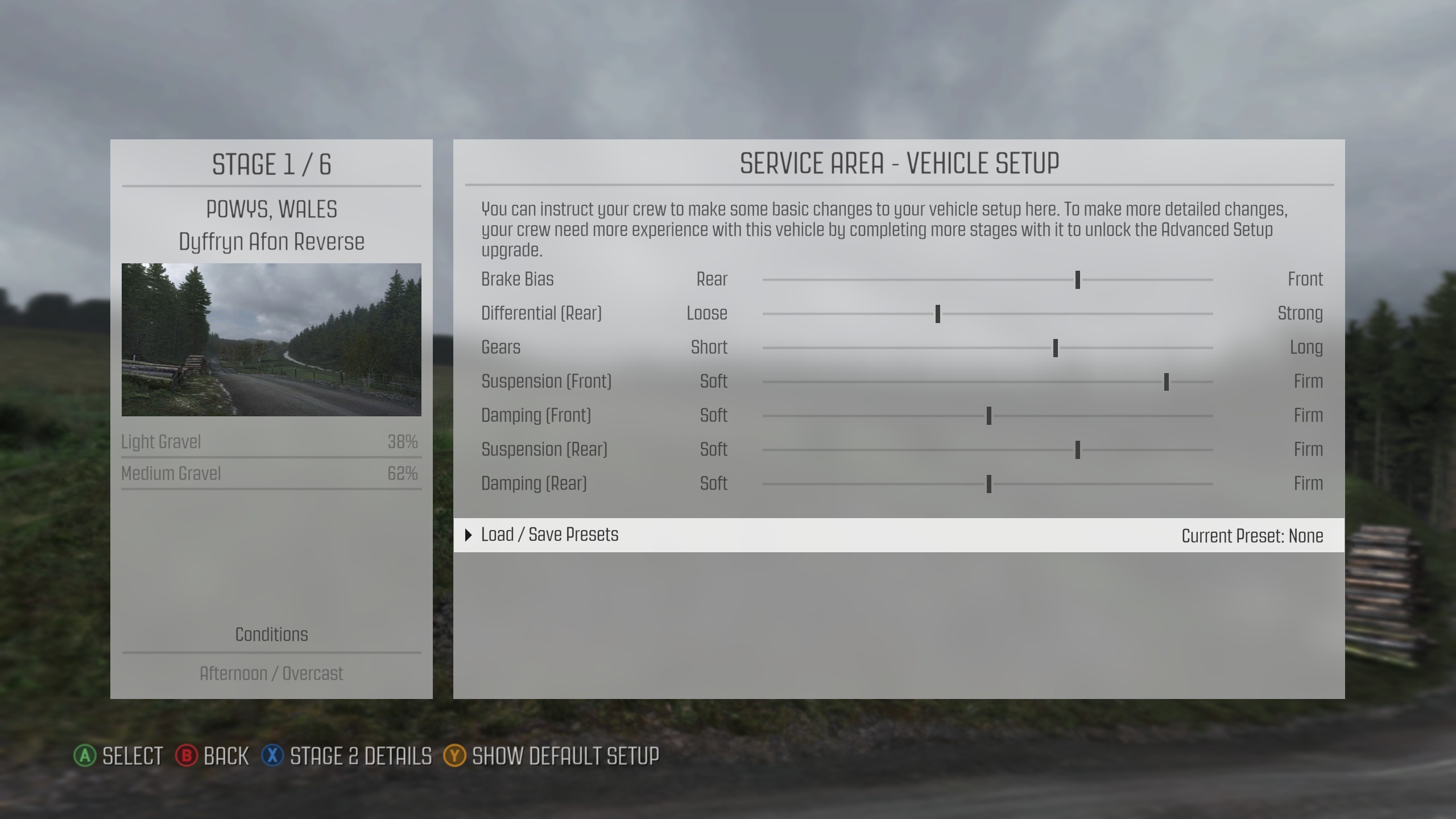DiRT Rally : les réglages
