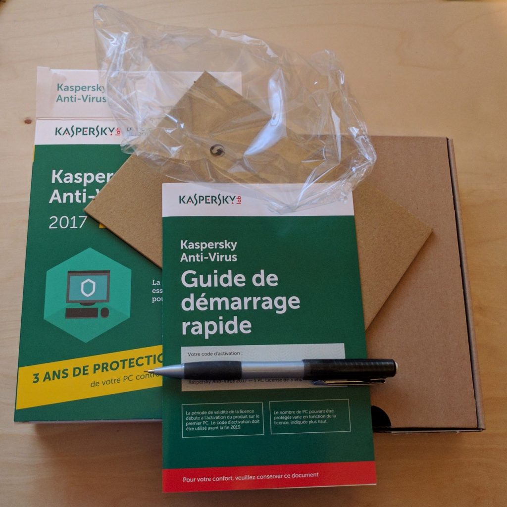Emballage Kaspersky