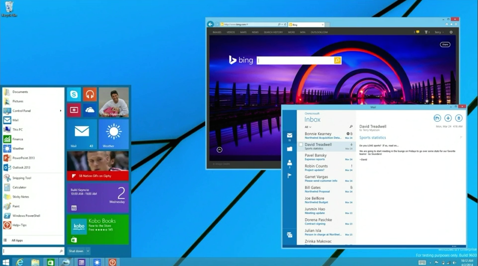 Le futur menu Démarrer de Windows 8.1