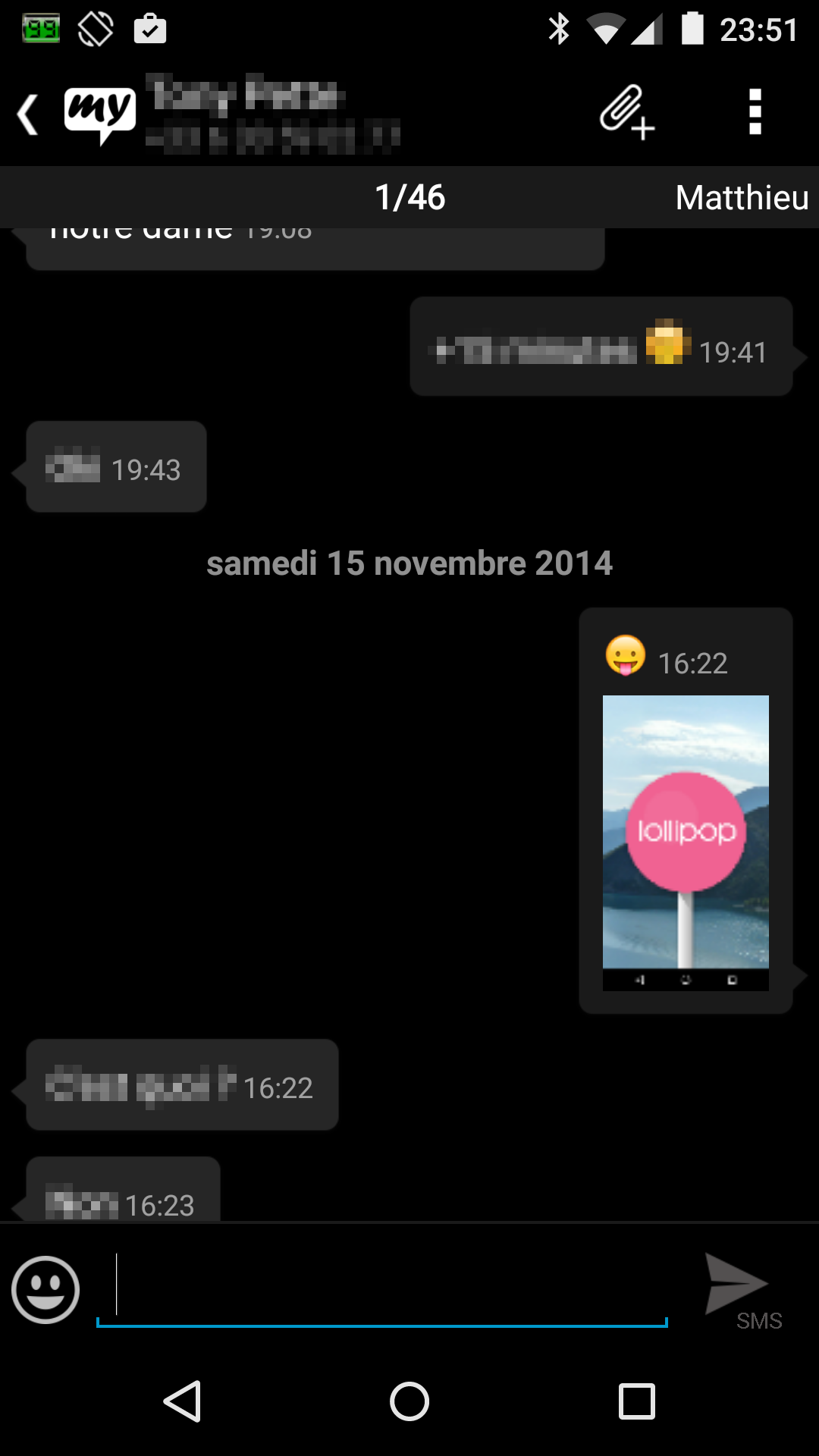 MySMS sous Android