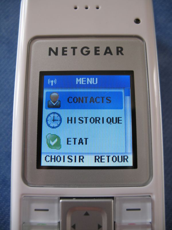 Netgear SPH-200D : le menu