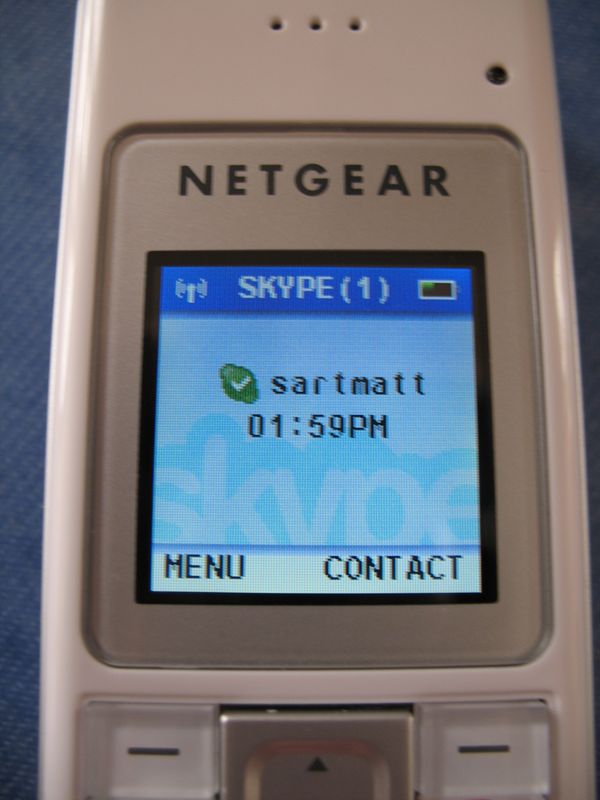 Netgear SPH-200D : l'écran d'accueil